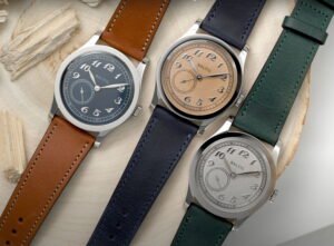 Baltic MR Classic Blue, Salmon and Silver on Leather - Courtesy of Baltic