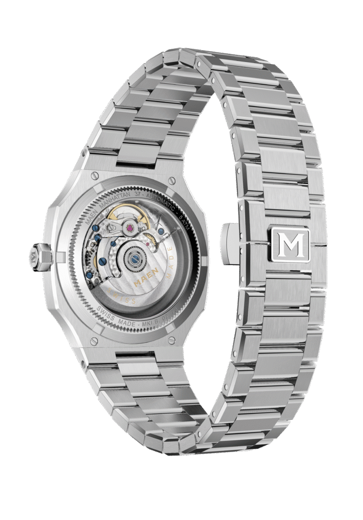 Maen Manhattan 37 Open Caseback - Courtesy of Maen