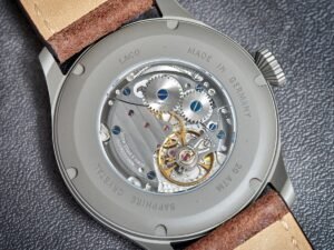 Laco Flieger Stuttgart Pro Sapphire Caseback - Courtesy of Laco