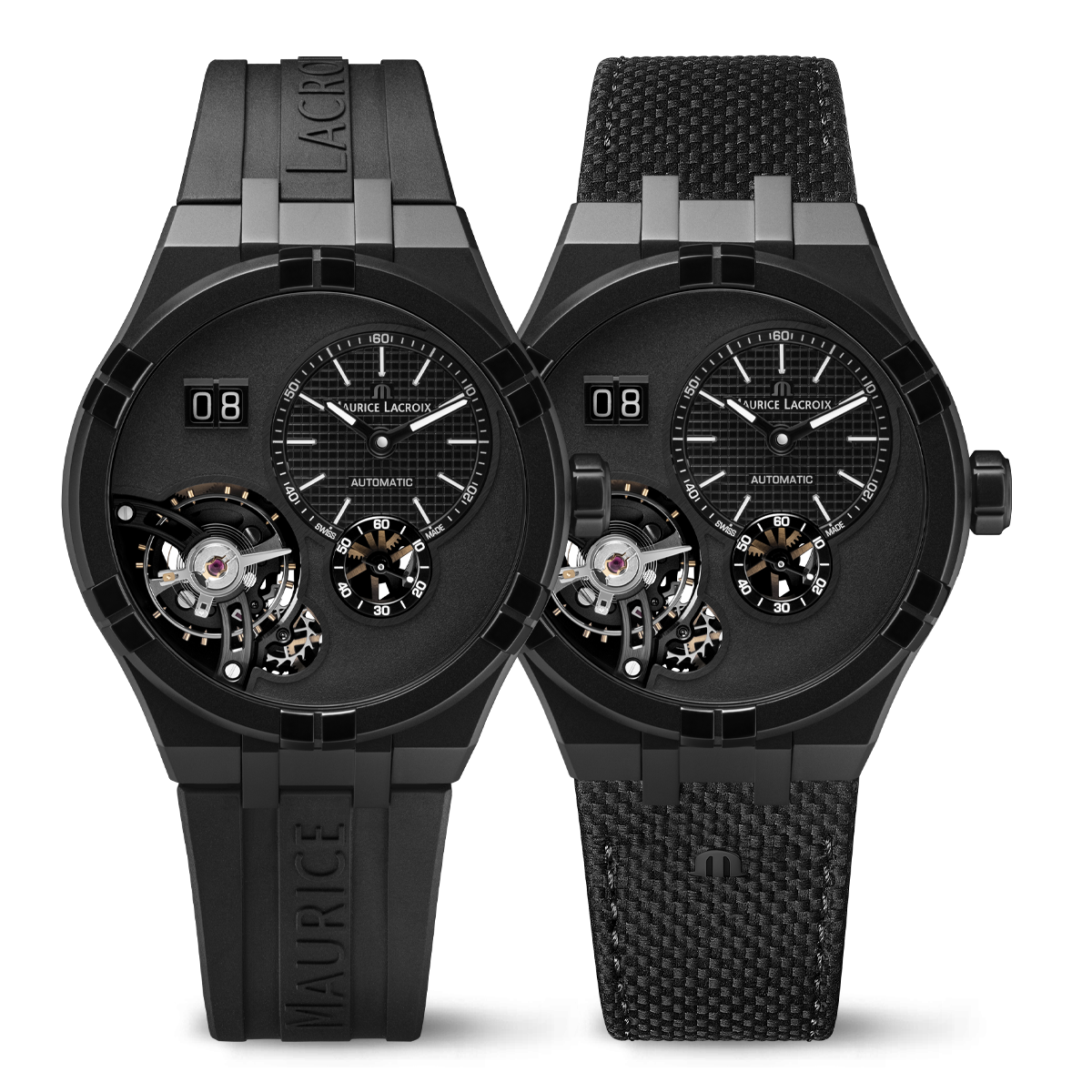 Synthetic Leather Strap & ML Rubber Strap for AIKON MASTER GRAND DATE - Courtesy of Maurice Lacroix