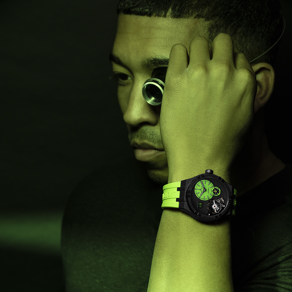 Maurice Lacroix AIKON MASTER GRAND DATE Green Wristshot - Courtesy of Maurice Lacroix