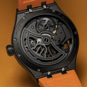 Maurice Lacroix AIKON MASTER GRAND DATE Orange Caseback - Courtesy of Maurice Lacroix