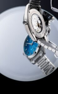 HEINRICH Radiance Guilloche turquoise blue Caseback - Courtesy of HEINRICH