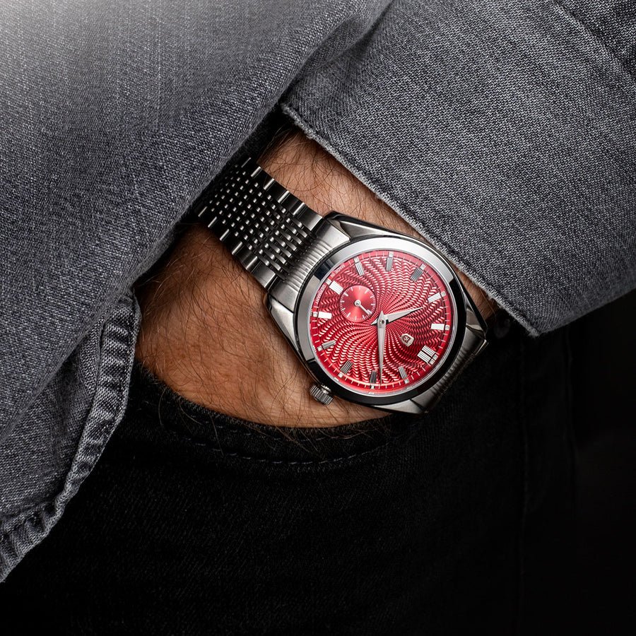 HEINRICH Radiance Guilloche burgundy - Courtesy of HEINRICH