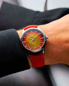 AWAKE Sơn Mài Guilloché Main Alba Wristshot – Courtesy of AWAKE