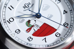 RGM Model 151 Snoopy Flying Ace Enamel Dial Closeup - Courtesy of RGM