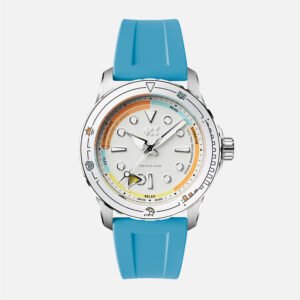 Christopher Ward C60 Pool Diver Blue Aquaflex Rubber Bracelet - Courtesy of Christopher Ward