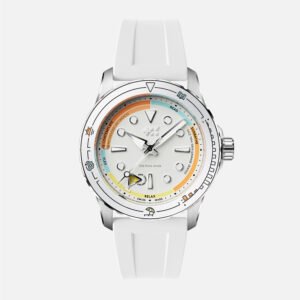 Christopher Ward C60 Pool Diver White Aquaflex Rubber Bracelet - Courtesy of Christopher Ward