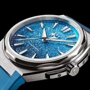 Twelve 36 (Ti) Pick 'n' Mix Limited Edition Blue Sherbet Dial Closeup - Courtesy of Christopher Ward